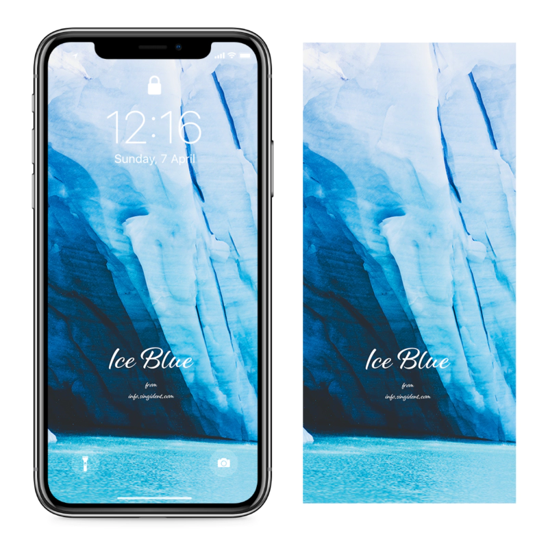 07 빙하 클로즈업 C - Ice Blue 아이폰여름배경화면