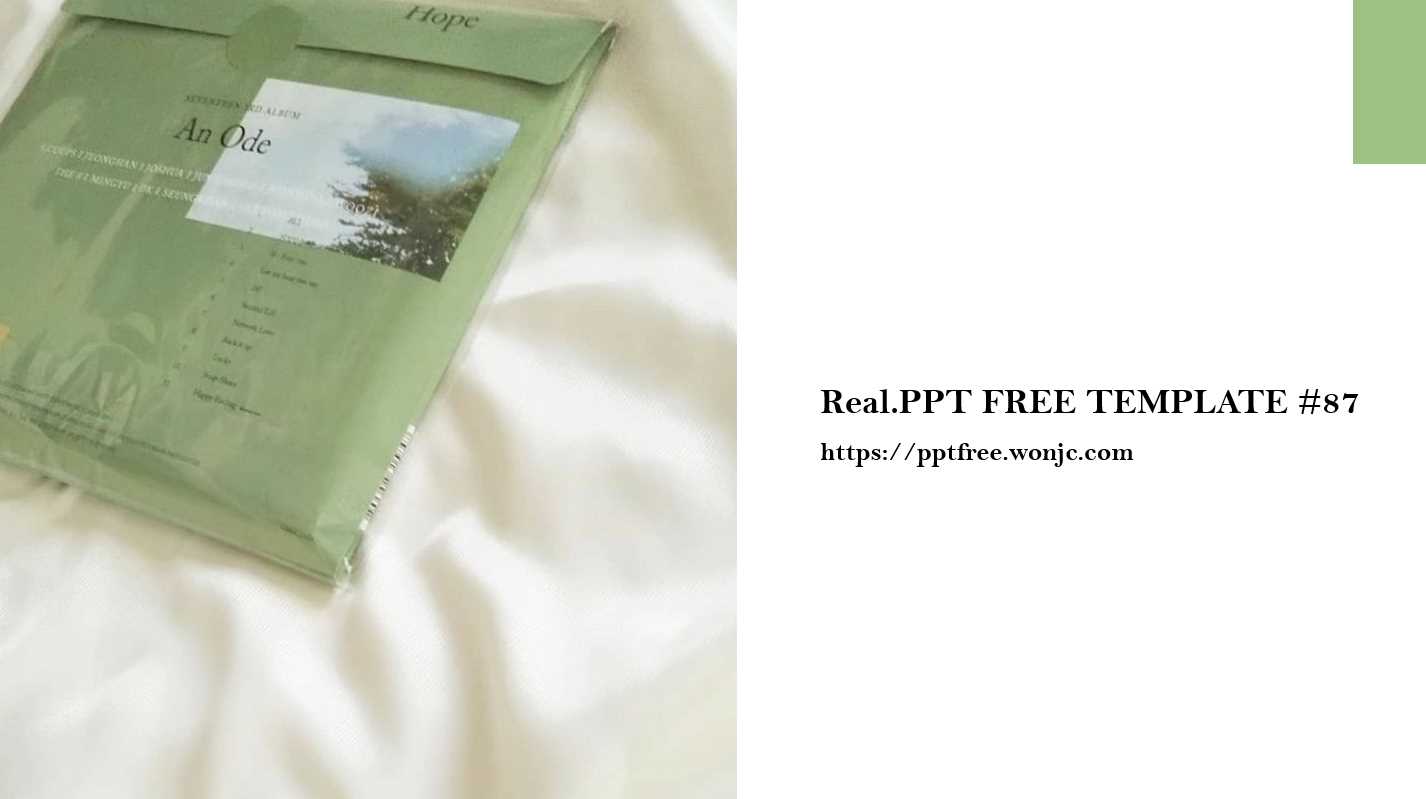 감성적인 그린 무료 PPT 템플릿 087 - 모던그린 스타일