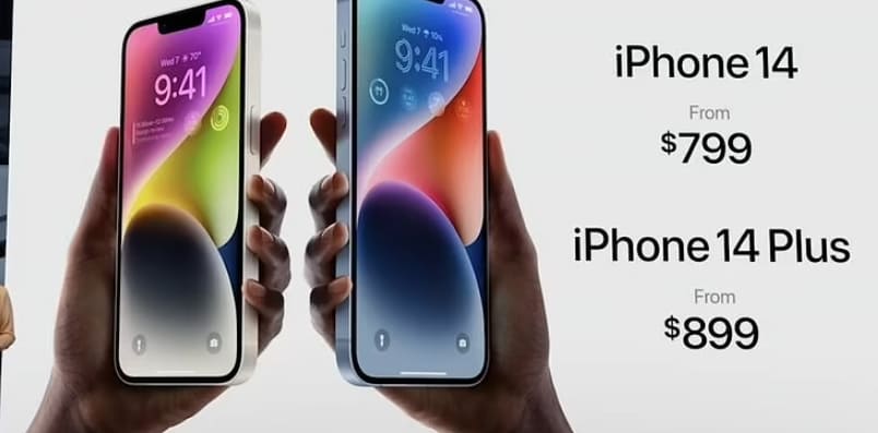 애플의 비상 SOS 위성 연결 지원 6인치 디스플레이 신형 아이폰14 VIDEO: Apple unveils new state-of-the-art $799 iPhone 14