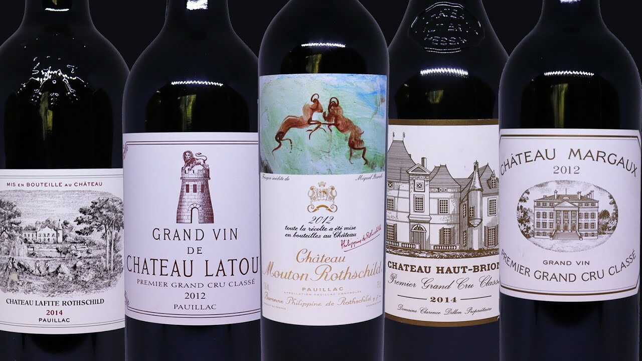 5 first-class Bordeaux wines