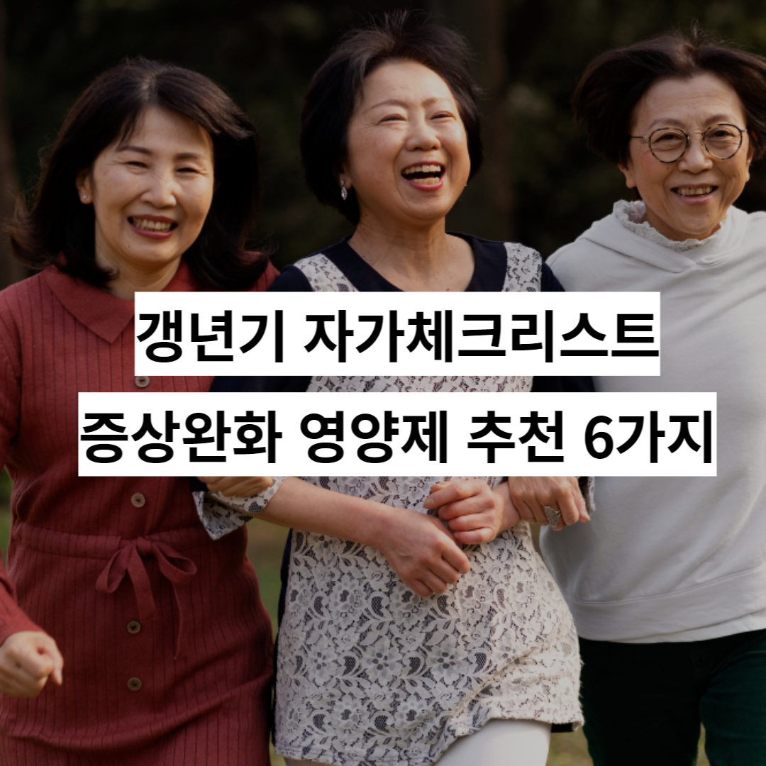 여자 갱년기 증상 영양제 추천