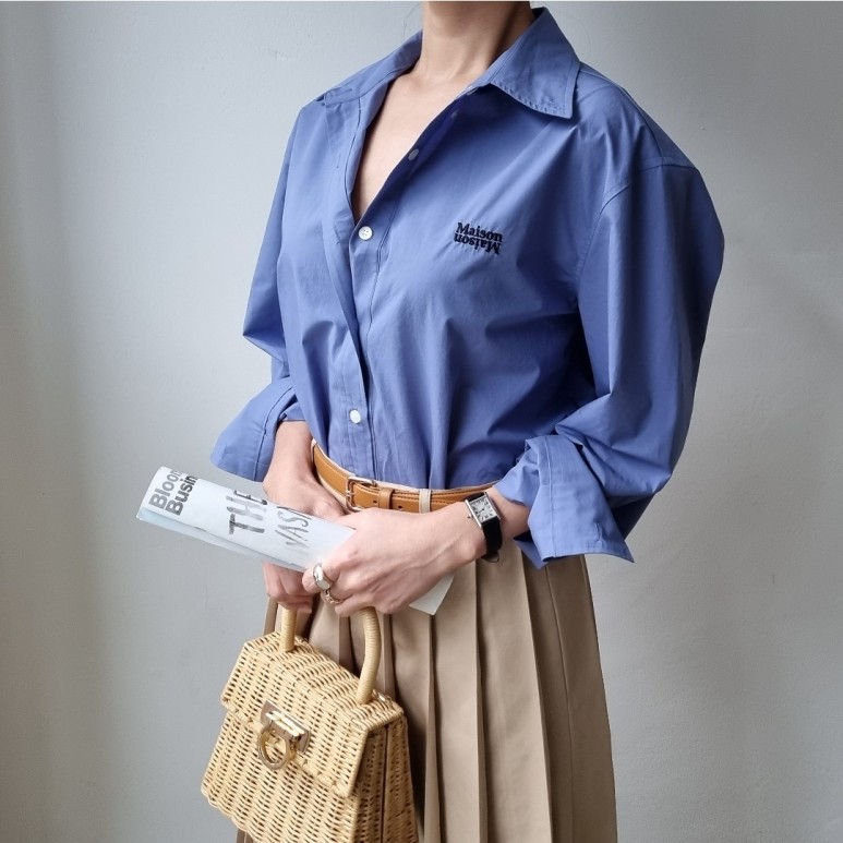 색상 배색 품절상품과 배송지연안내 - 메종셔츠 ( 블루색상 35