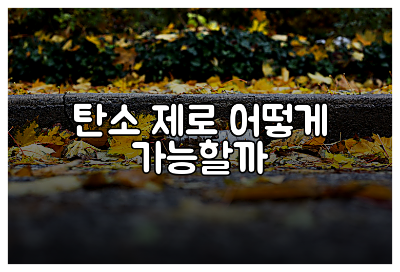 탄소 제로 어떻게 가능할까