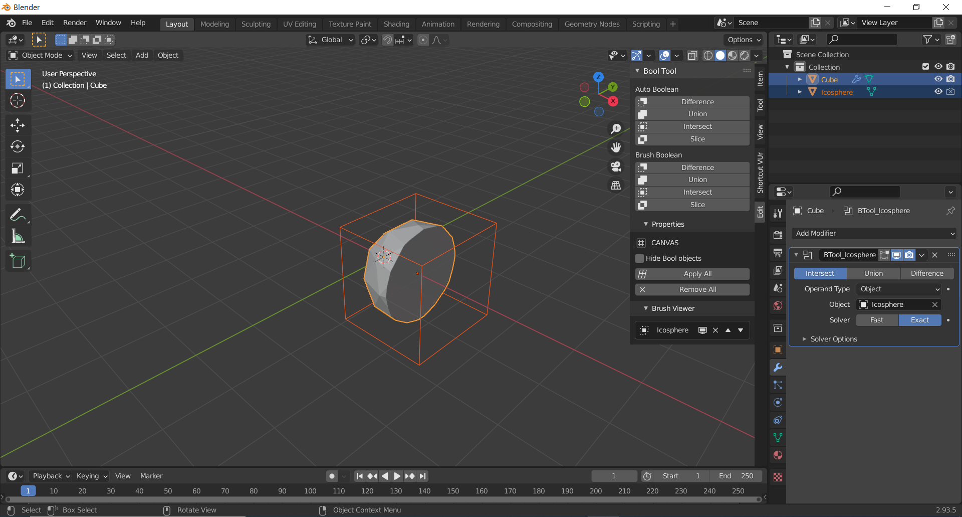 [Blender 기초] Blender Boolean와 Bool Tool 사용 방법 (블랜더 프로그램 초보자가 쓰는 블랜더 이야기5)