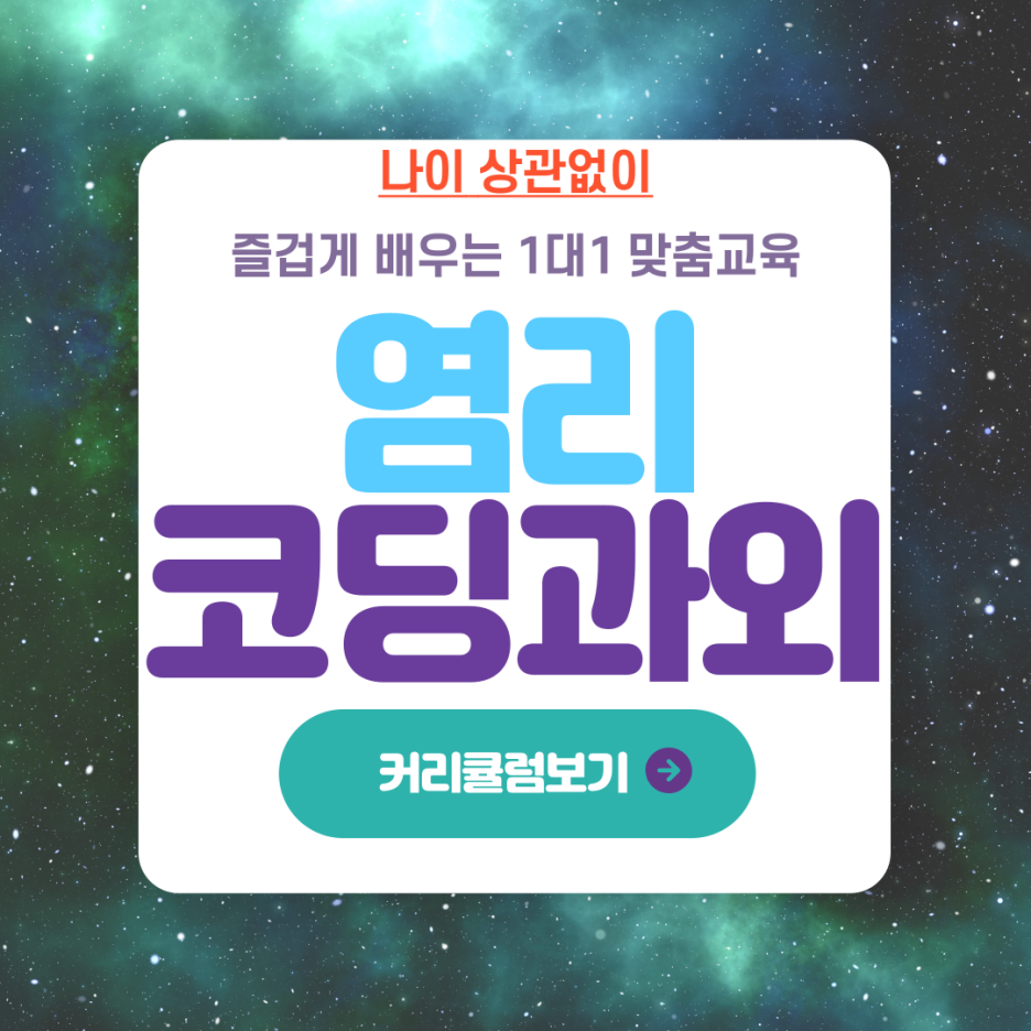  염리 코딩 과외 마포 컴퓨터 교육 초등학생을 위한 맞춤형 수업