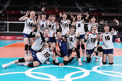 김연경 올림픽 배구 선수들과 사진
