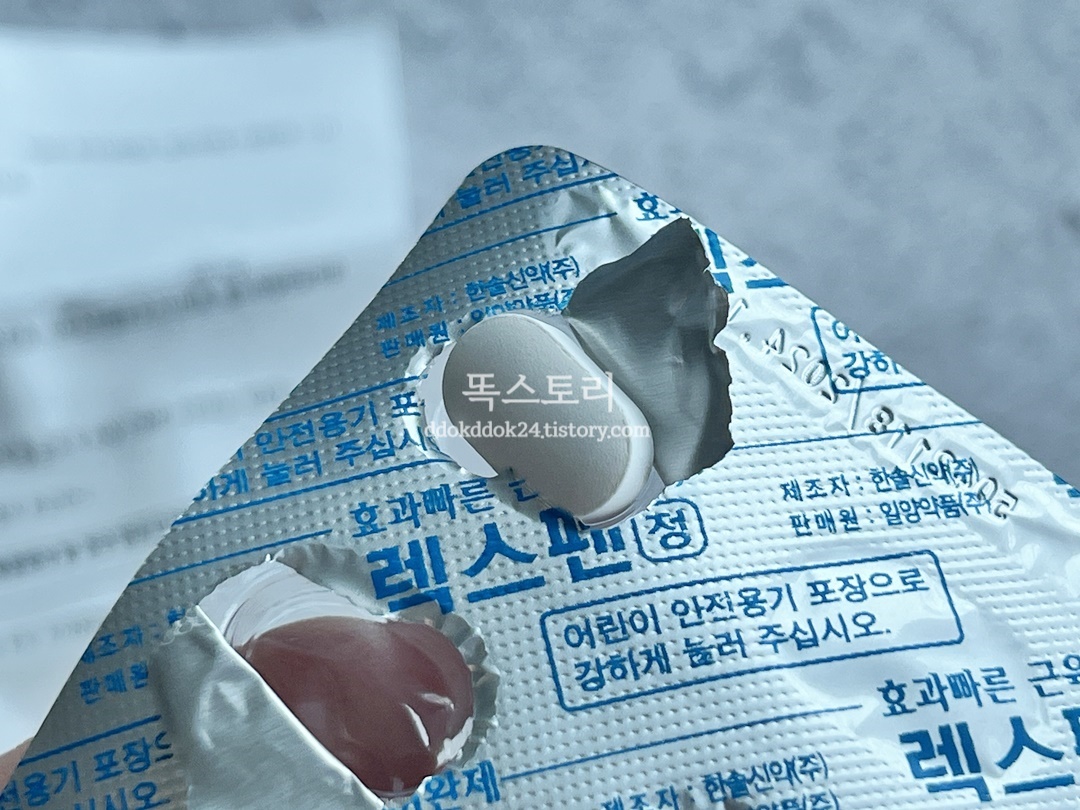 정제형으로 휴대와 보관이 간편한 렉스펜정의 모습