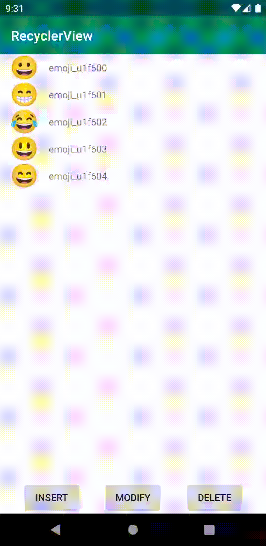 RecyclerView (10) - RecyclerView ItemAnimator RecyclerView (10) - RecyclerView ItemAnimator