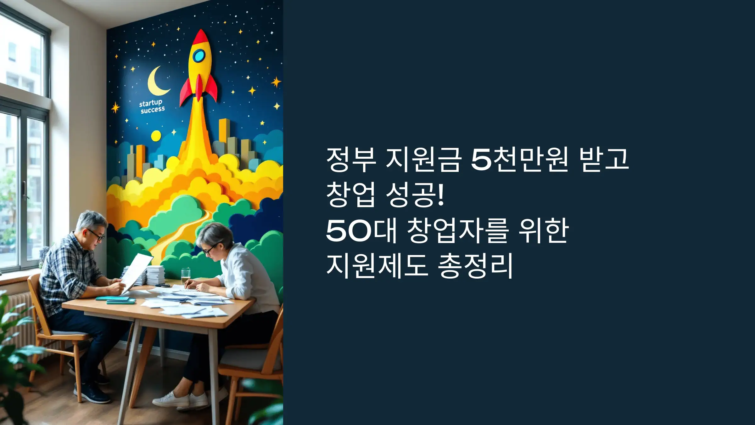 정부 지원금 5천만 원 받고 창업 성공! 50대 창업자를 위한 지원제도 총정리