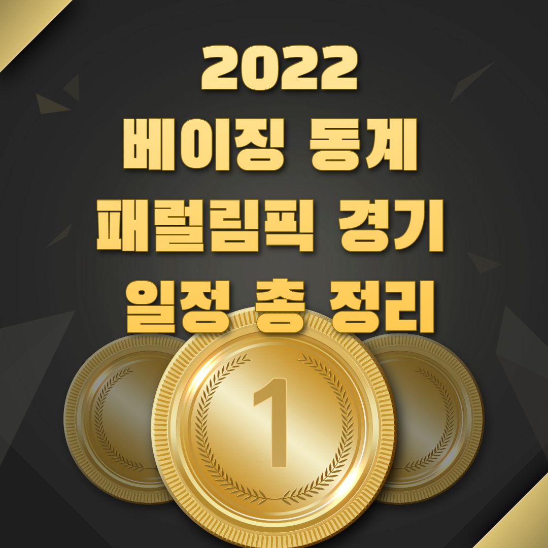  2022 베이징 동계 패럴림픽 일정 총 정리