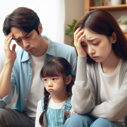 투통으로 힘들어 하는 가족