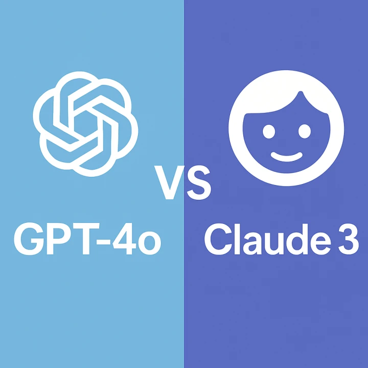 GPT-4o와 Claude 3 로고를 나란히 비교한 이미지