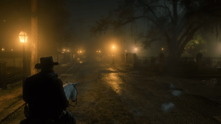 레드 데드 리뎀션 2 (RED DEAD REDEMPTION 2) 밤 거리 사진