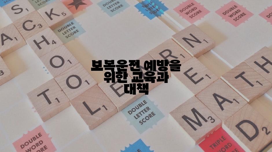 보복운전 예방을 위한 교육과 대책