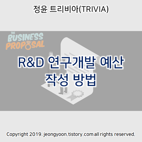  R&D 연구개발 예산 작성 방법