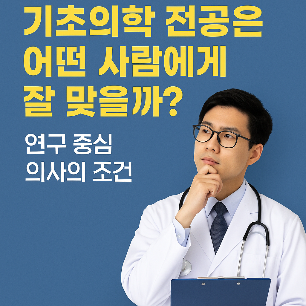기초의학 전공은 어떤 사람에게 잘 맞을까? 연구 중심 의사의 조건