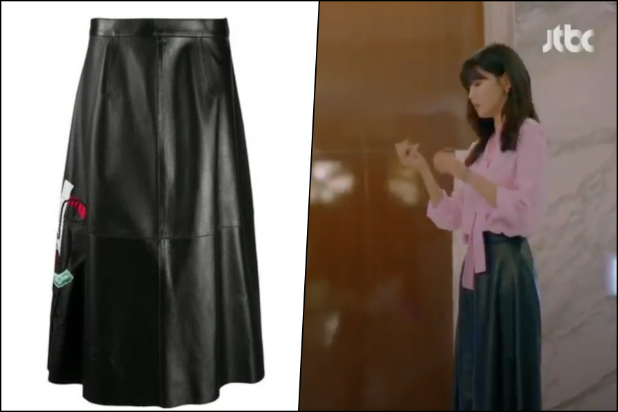  [TV속패션] 드라마 런온 4회 최수영 가죽 스커트 패션 정보 #런온 4회 수영 포츠(PORTS 1961) 가죽 스커트 패션
