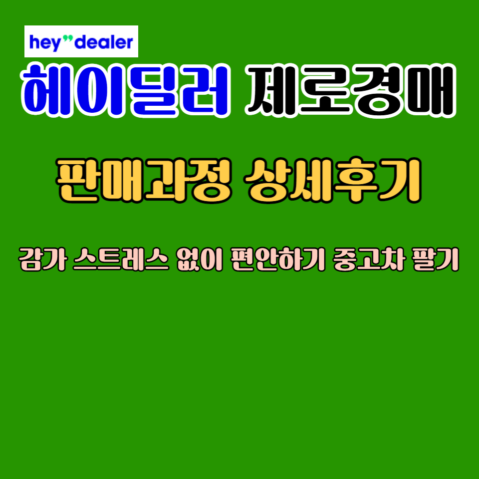 헤이딜러 제로경매 상세후기