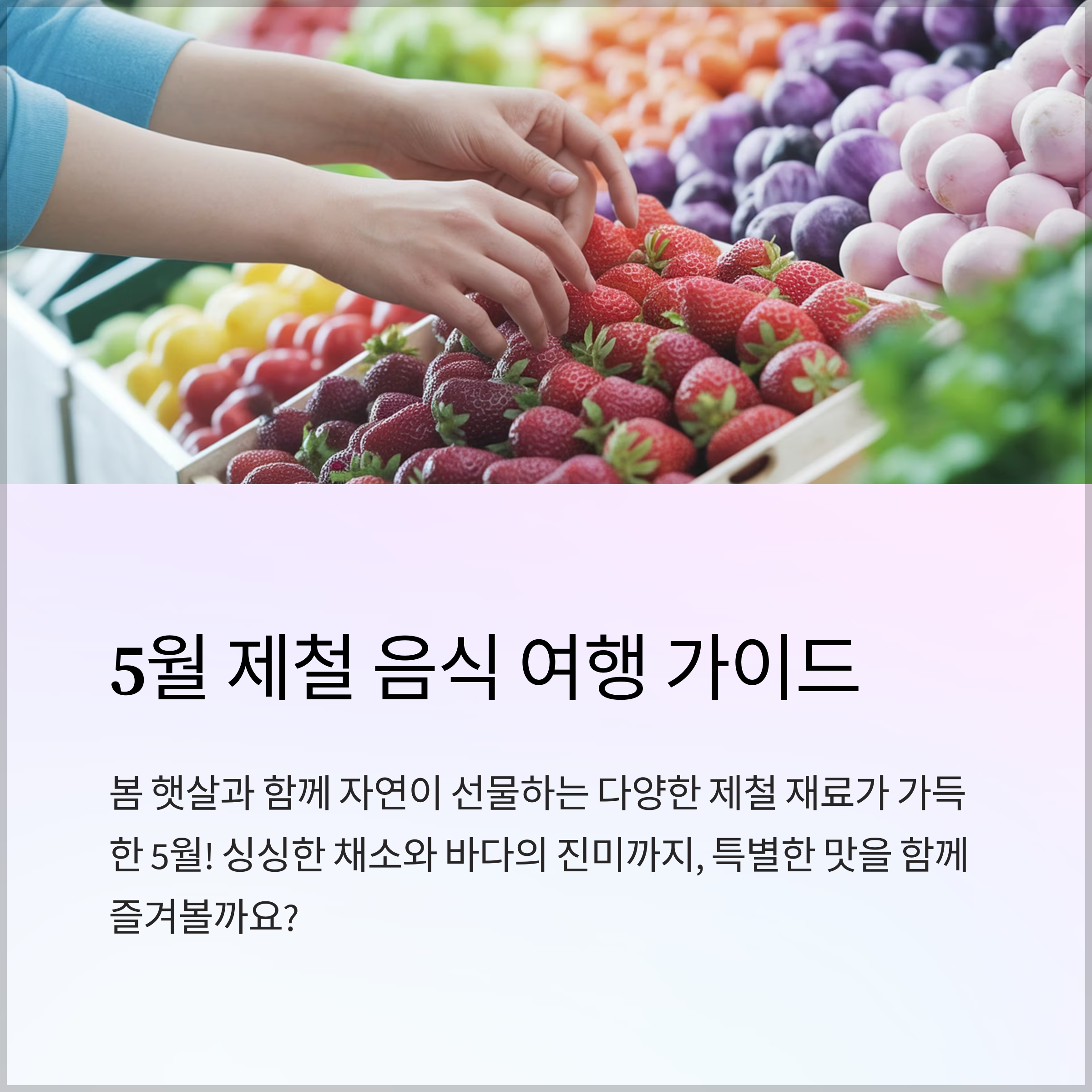 5월 제철 음식 여행: