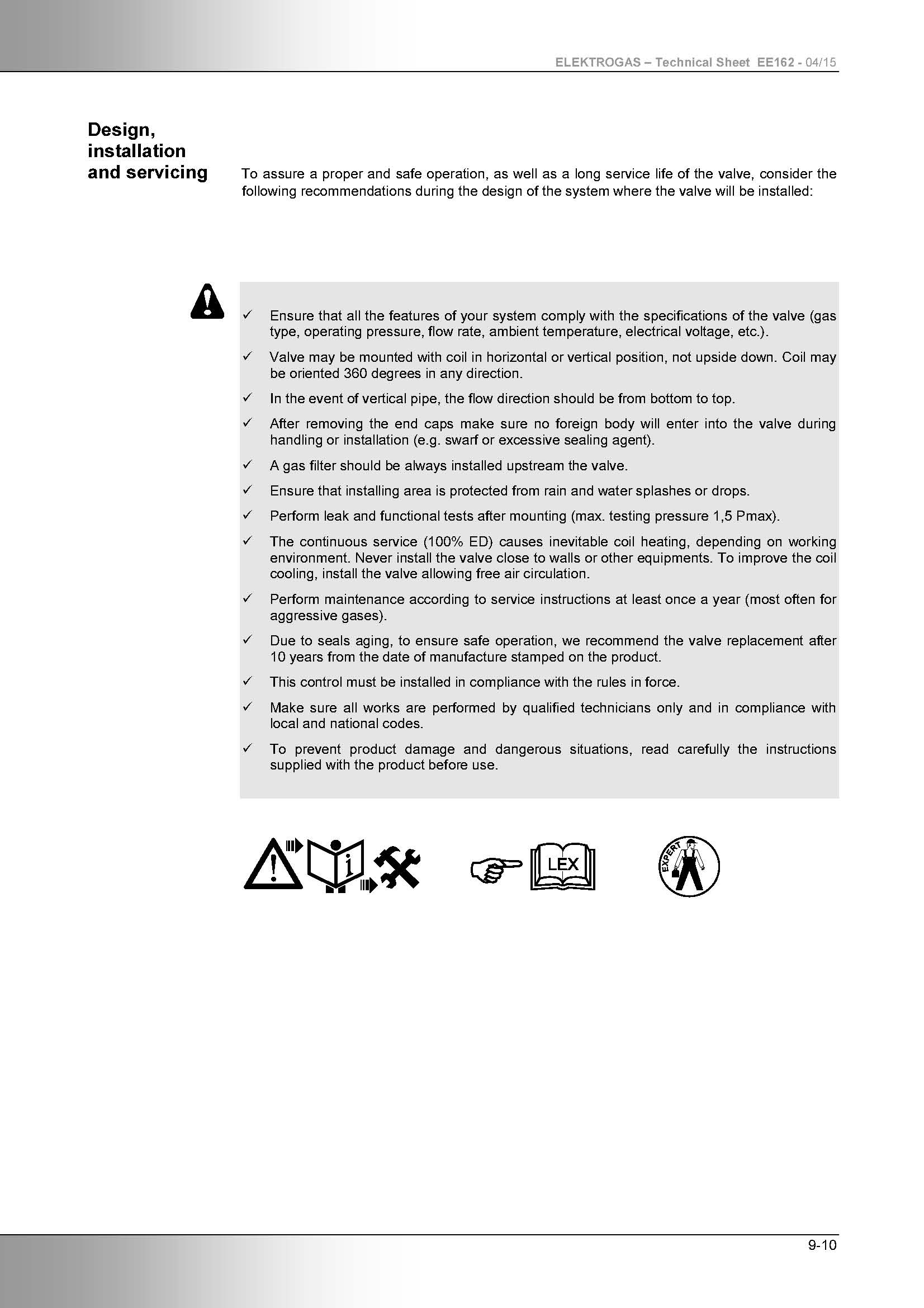  ELEKTRO GAS (일렉트로 가스)  VML1-2, VML2-2, VML3-2, VML4-2, VML6-2, VML7-2, VML8-2, VML9-2