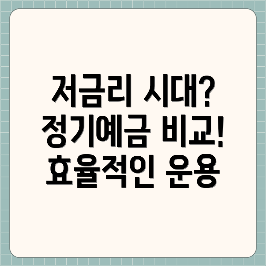 정기예금 금리 비교