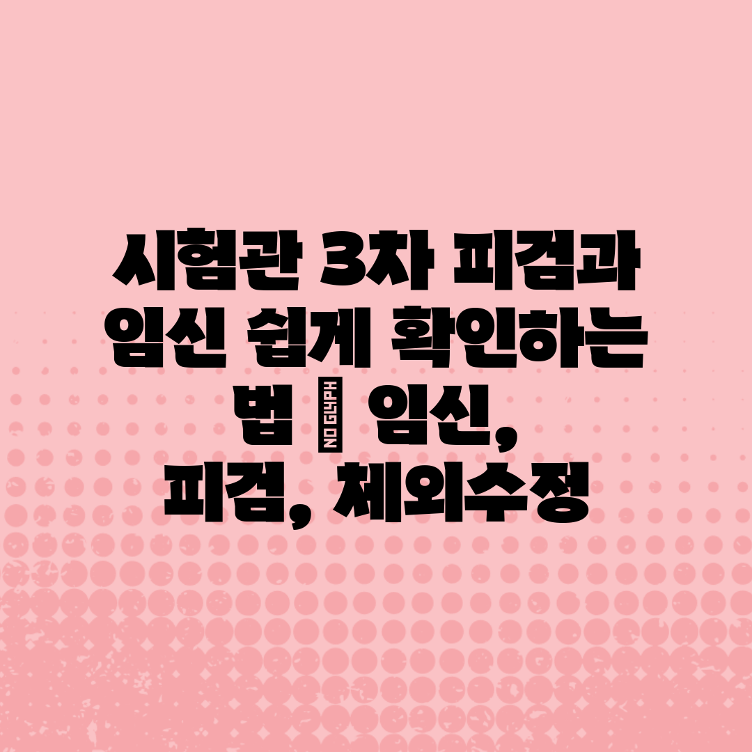 시험관 3차 피검과 임신 쉽게 확인하는 법  임신, 피