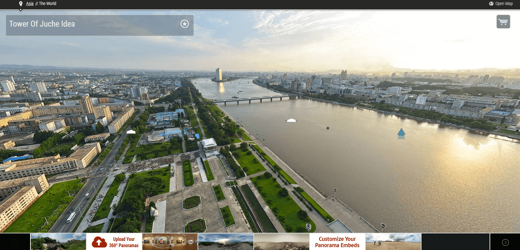 360cities로 북한 도시 사진