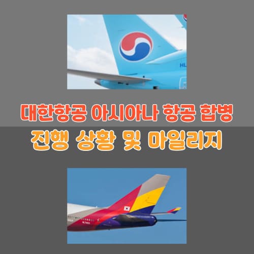 대한항공과 아시아나항공 합병 계획