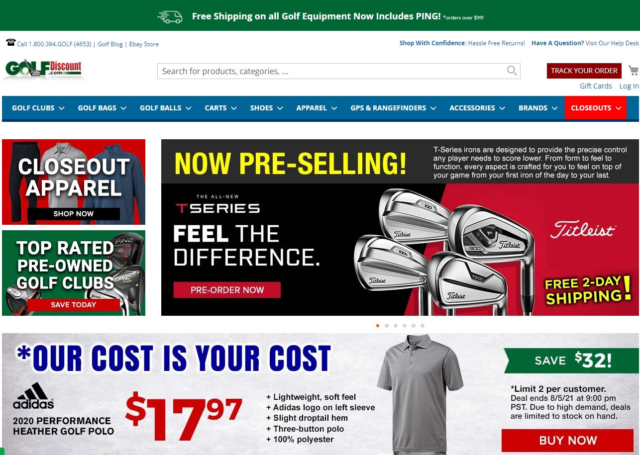  GOLF DISCOUNT 골프 디스카운트 미국 공홈 골프채 골프의류 골프장갑 골프화 골프공 상시 할인 직구 사이트 PING G410 드라이버 아이언 할인
