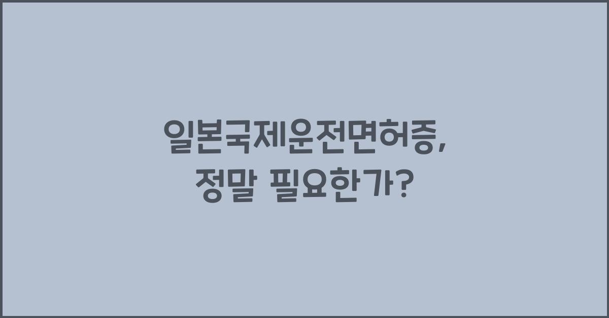 일본국제운전면허증