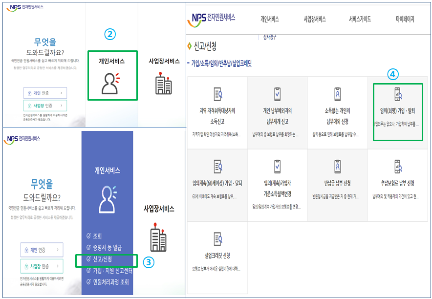 국민연금 임의가입 절차