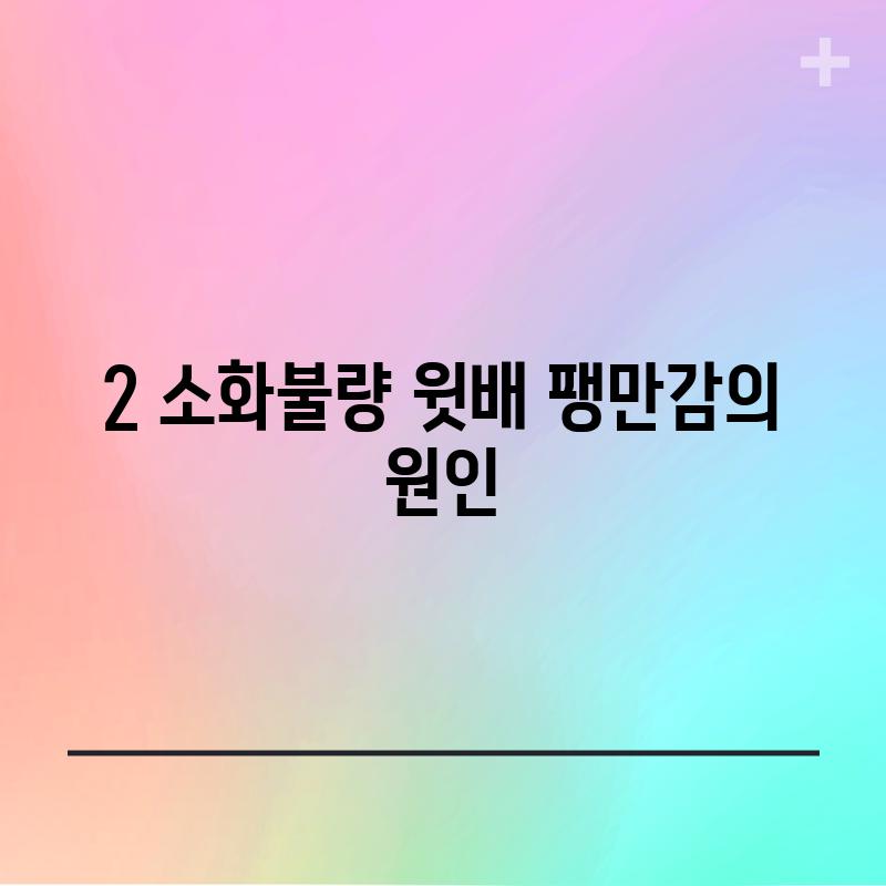 2. 소화불량: 윗배 팽만감의 원인