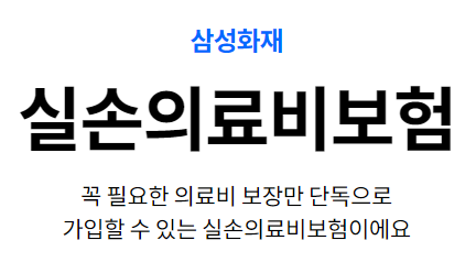 삼성화재 실손보험의 특징