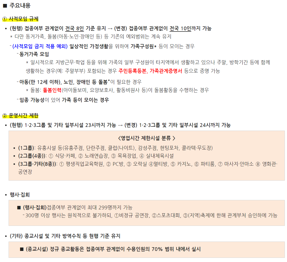  (코로나19) 최신 방역지침(2022년 4월 4일~4월17일_2주간)