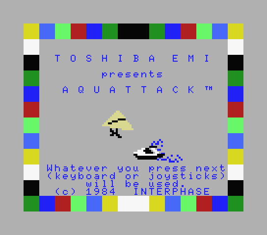  Aquattack - MSX (재믹스) 게임 롬파일 다운로드