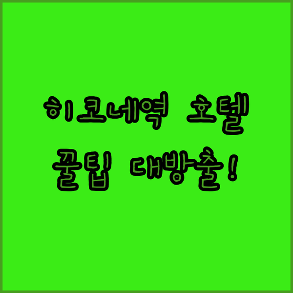 히코네역 바로 앞 호텔? 도요코 인 