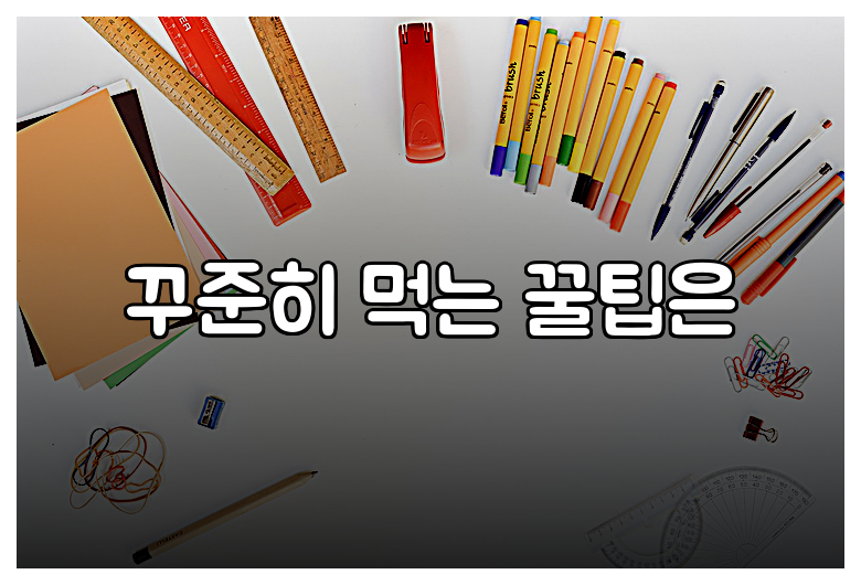 꾸준히 먹는 꿀팁은