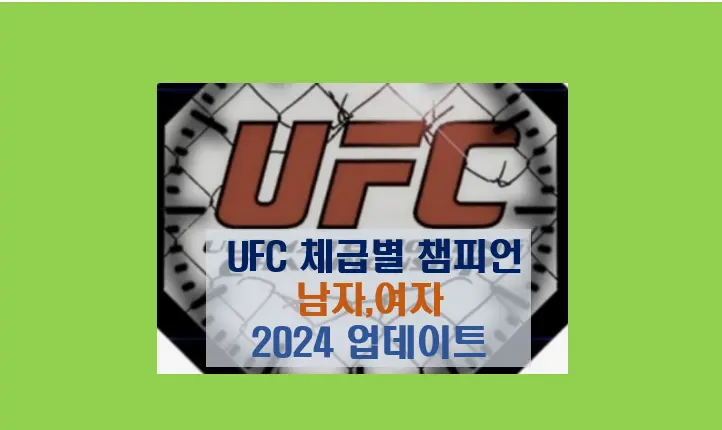 2024년 UFC 체급별 챔피언