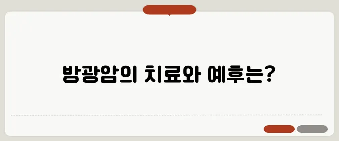 방광암 생존율과 치료법