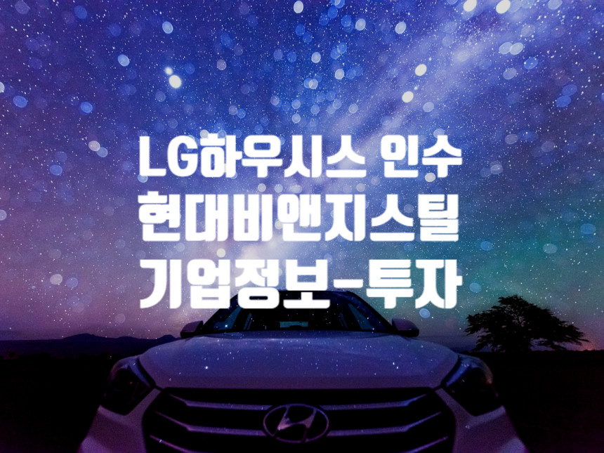  현대비앤지스틸의 기업정보 : LG하우시스 인수