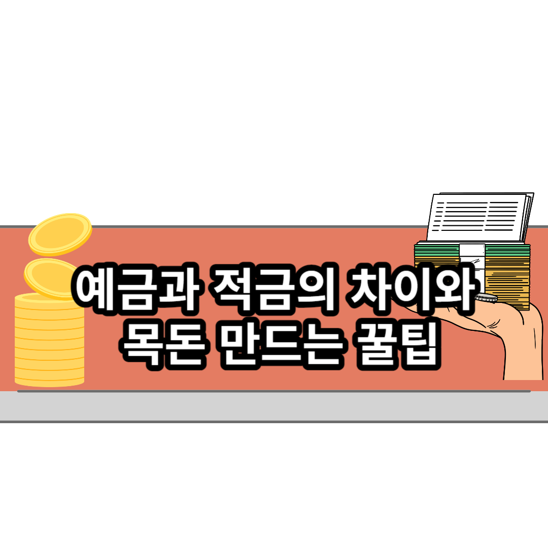  예금과 적금의 차이와 목돈 만드는 꿀팁