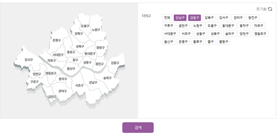 역세권청년주택 강남구 강동구 검색