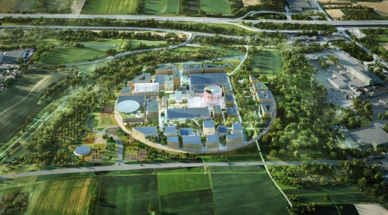  MVRDV, 이노베이션 파크 인공지능(Ipai) 캠퍼스 디자인 MVRDV designs German AI hub to be "visible in satellite photos"