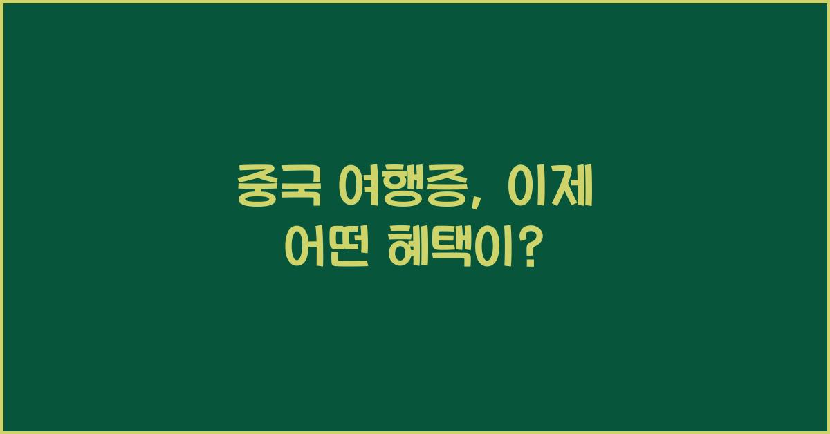 중국 여행증