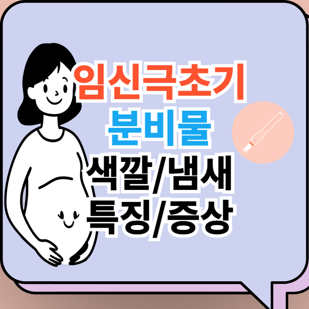 임신 극 초기 분비물 색깔 냄새 특징 증상