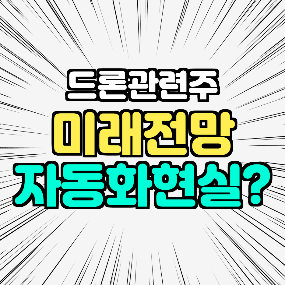  드론관련주 - 전기차 다음엔 드론? 투자자들의 뜨거운 관심 드론