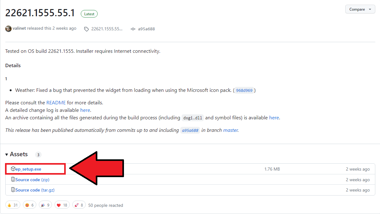 ExplorerPatcher 다운로드