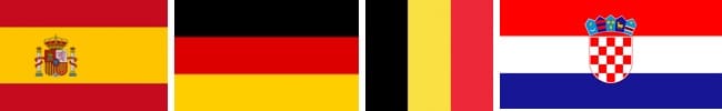 스페인&#44; 독일&#44; 벨기에&#44; 크로아티아 국기