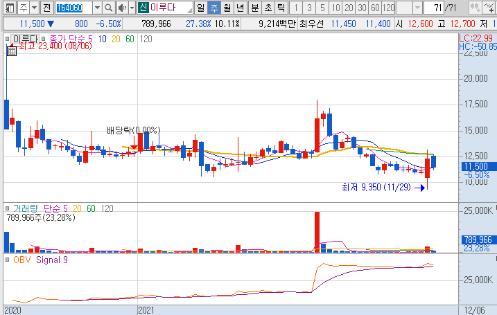 이루다-주가-흐름-차트