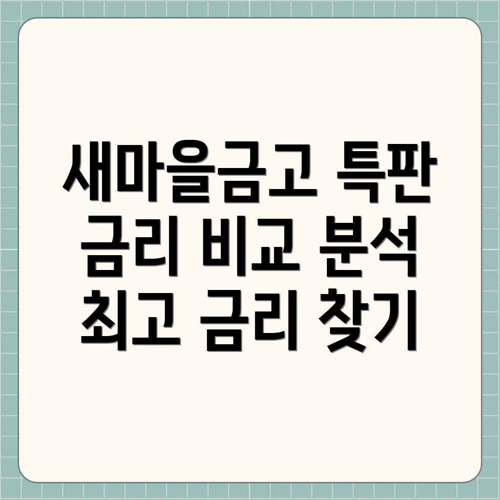 새마을금고 특판 금리